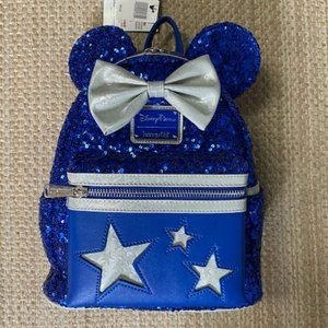 LOUNGEFLY Minnie Mouse Sequin Wishes Backpack